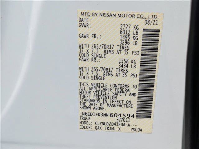 Used 2022 Nissan Frontier PRO-4X w/ Technology Package image 22