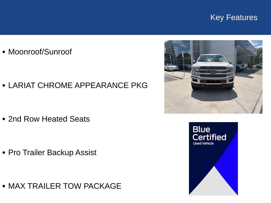 Certified 2019 Ford F150 Lariat w/ Equipment Group 502A Luxury AWD/4WD image 33