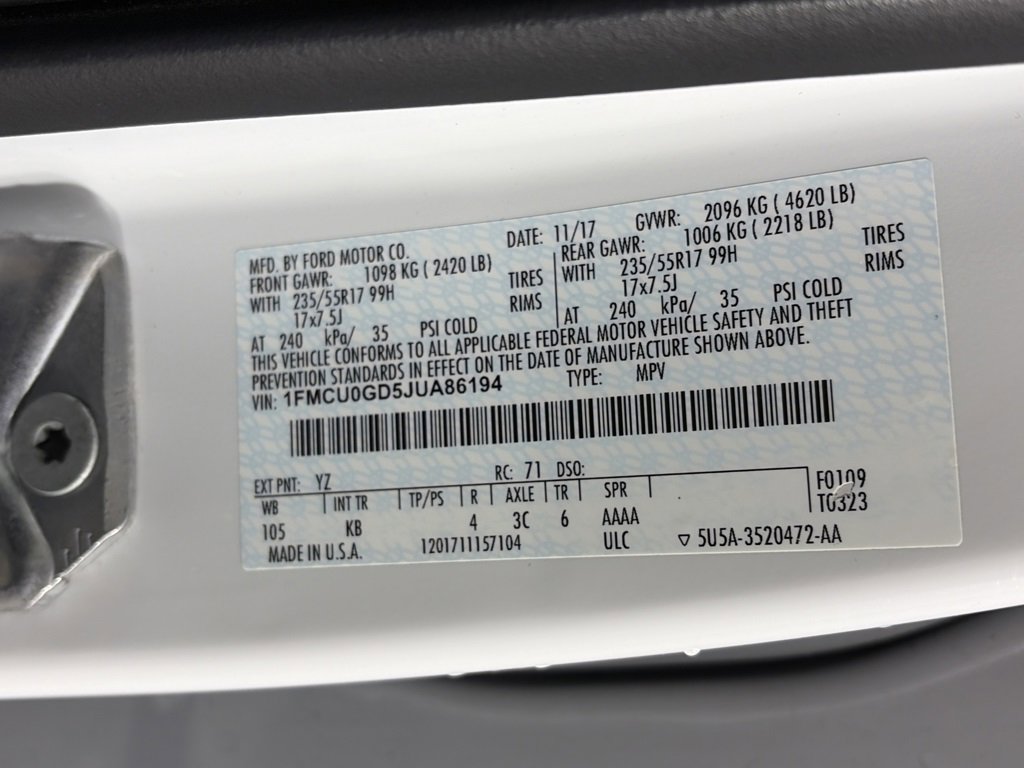 Certified 2018 Ford Escape SE image 9