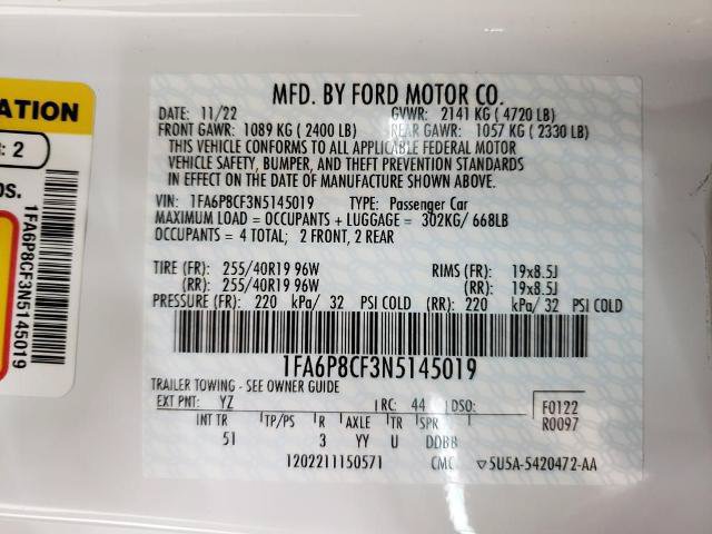 Certified 2022 Ford Mustang GT Premium w/ Equipment Group 401A RWD image 27