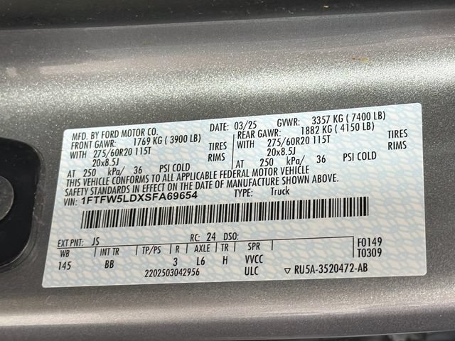 Certified 2025 Ford F150 Lariat w/ Equipment Group 501A Mid AWD/4WD image 39