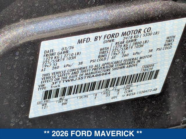 Certified 2026 Ford Maverick XLT w/ Equipment Group 301A AWD/4WD image 24