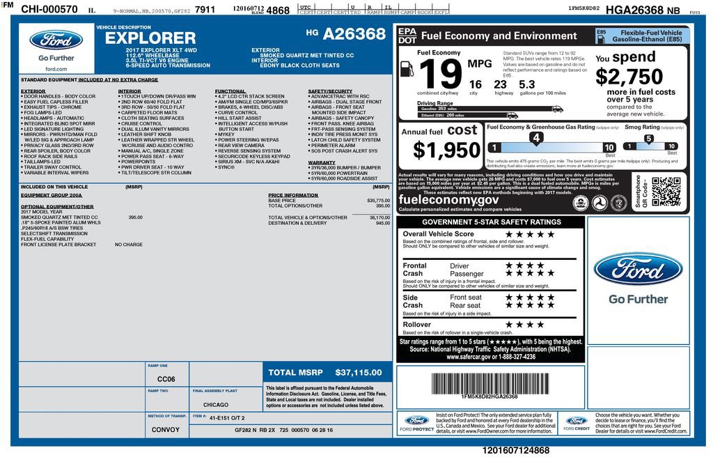 Certified 2017 Ford Explorer XLT AWD/4WD image 38