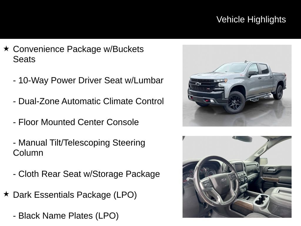 Used 2022 Chevrolet Silverado 1500 LT Trail Boss w/ Bed Protection Package AWD/4WD image 31