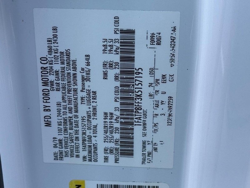 Certified 2019 Ford Mustang GT Premium w/ Equipment Group 401A image 22