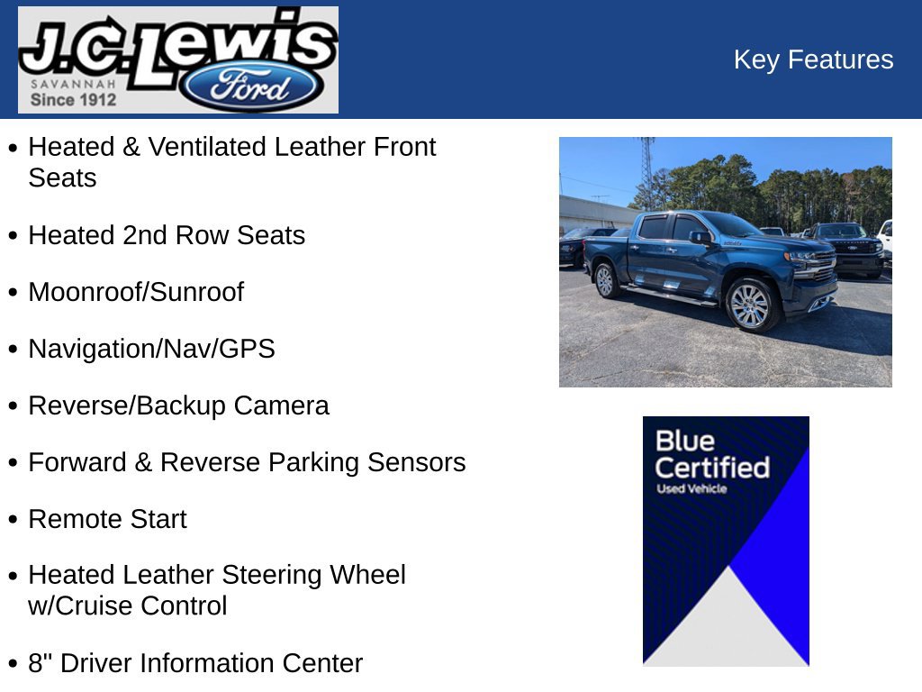 Used 2019 Chevrolet Silverado 1500 High Country w/ High Country Premium Package AWD/4WD image 34