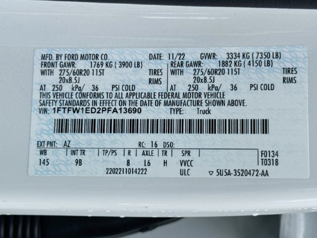 Certified 2023 Ford F150 Platinum w/ Equipment Group 701A High AWD/4WD image 42