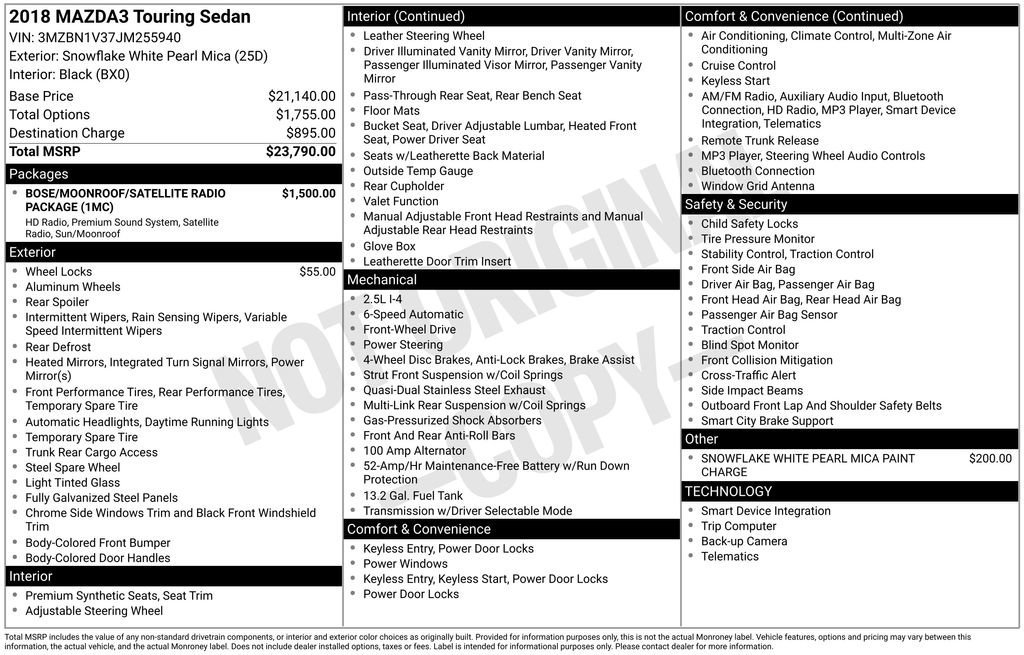 Used 2018 MAZDA MAZDA3 Touring image 9