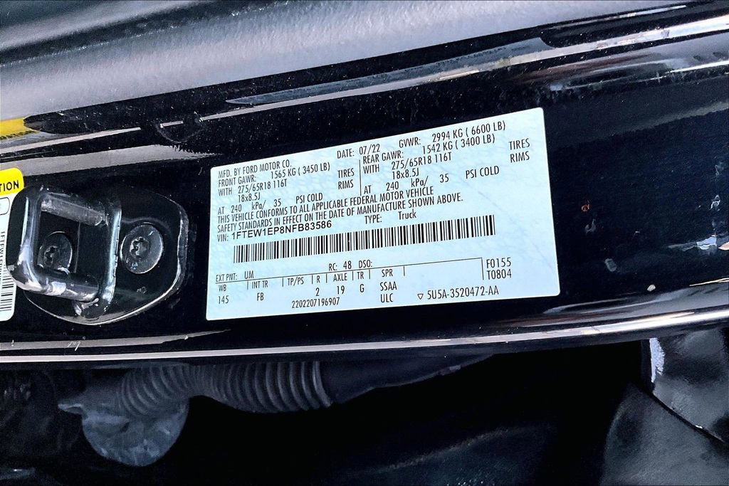 Certified 2022 Ford F150 XLT w/ Equipment Group 302A High AWD/4WD image 31
