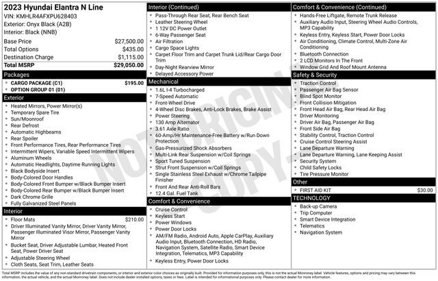Used 2023 Hyundai Elantra N Line w/ Cargo Package FWD image 3