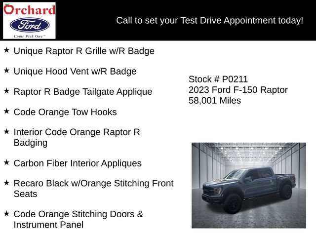 Certified 2023 Ford F150 Raptor w/ Equipment Group 802A Raptor R AWD/4WD image 22