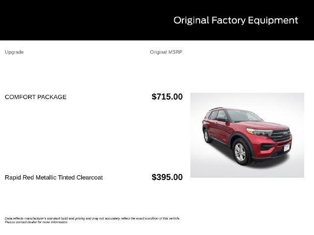 Certified 2020 Ford Explorer XLT w/ Comfort Package AWD/4WD image 11