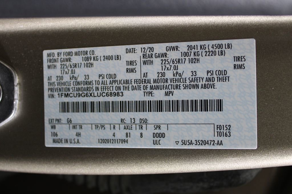 Certified 2020 Ford Escape SE image 23