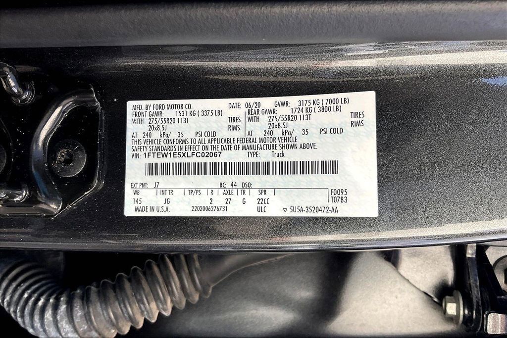 Certified 2020 Ford F150 XL w/ Equipment Group 101A Mid image 30