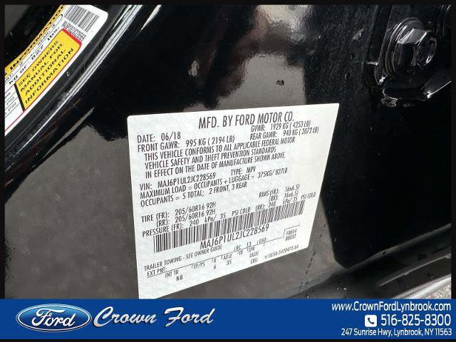 Certified 2018 Ford EcoSport SE w/ SE Convenience Package image 18