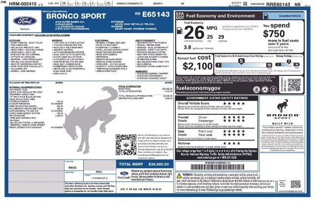 Certified 2024 Ford Bronco Sport Outer Banks w/ Tech Package image 9