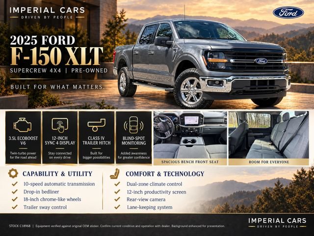 Certified 2025 Ford F150 XLT w/ Equipment Group 301A Standard AWD/4WD image 35