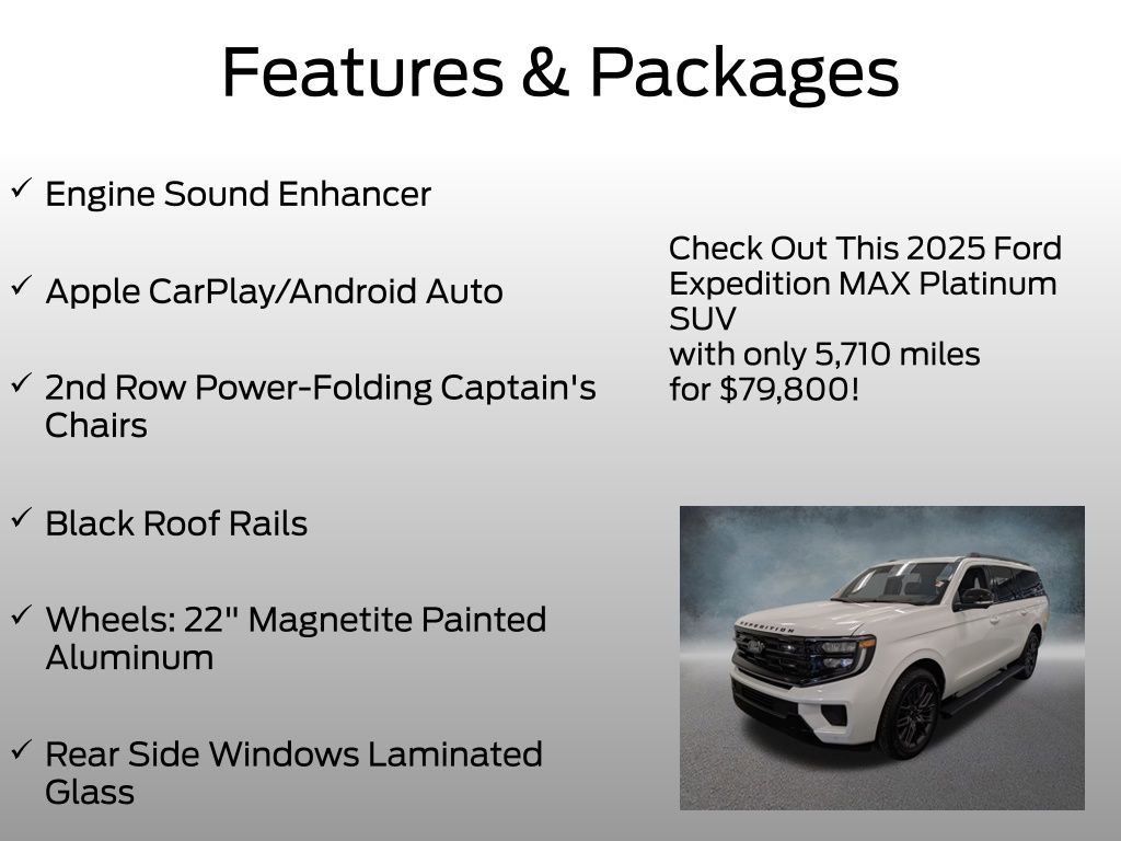 Certified 2025 Ford Expedition Max Platinum w/ Stealth Performance Package AWD/4WD image 13