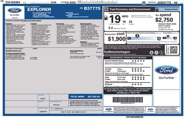 Certified 2018 Ford Explorer XLT AWD/4WD image 9