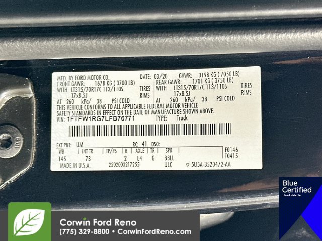 Certified 2020 Ford F150 Raptor AWD/4WD image 34