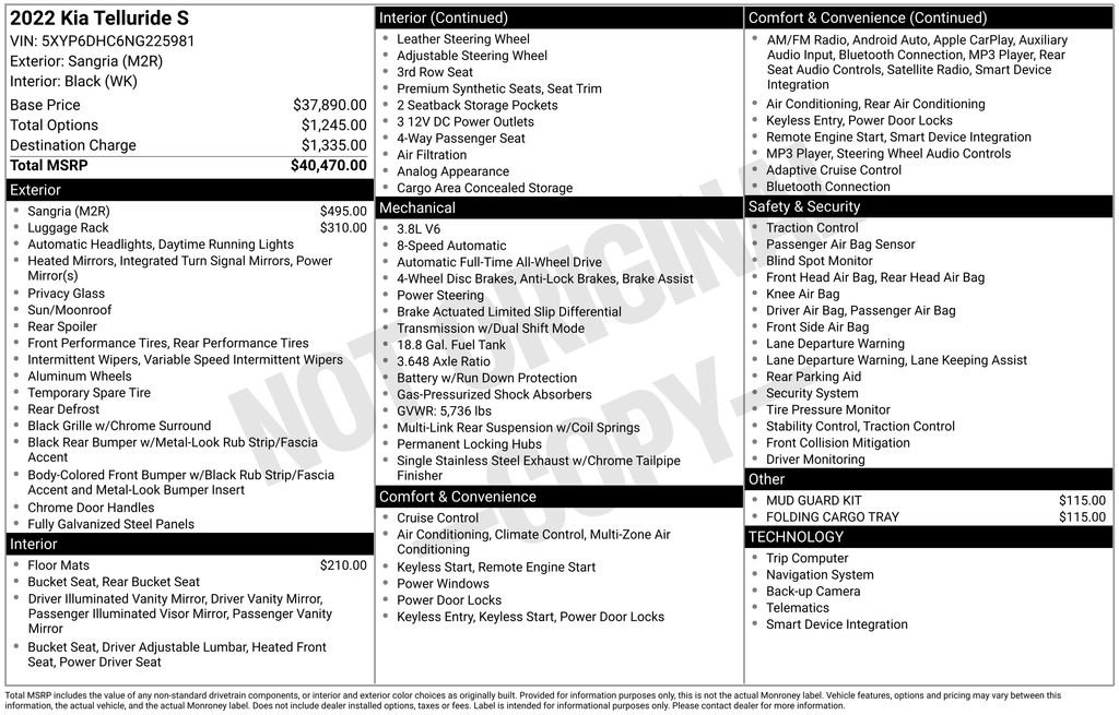 Used 2022 Kia Telluride S image 4