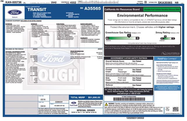 Certified 2025 Ford Transit 250 Low Roof w/ Exterior Upgrade Package RWD image 2