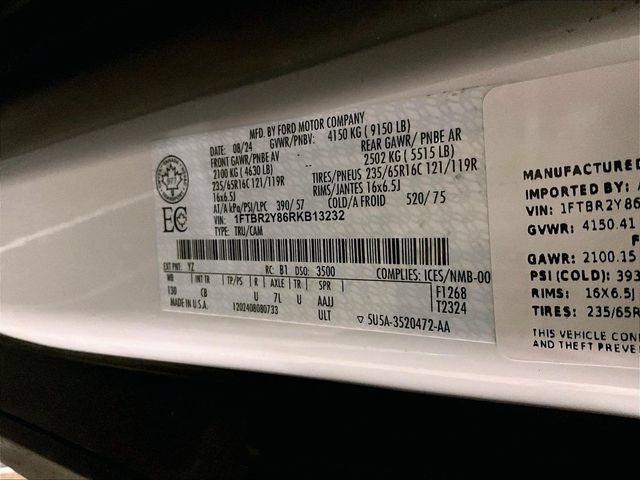 Certified 2024 Ford Transit 250 Low Roof AWD w/ Exterior Upgrade Package image 30