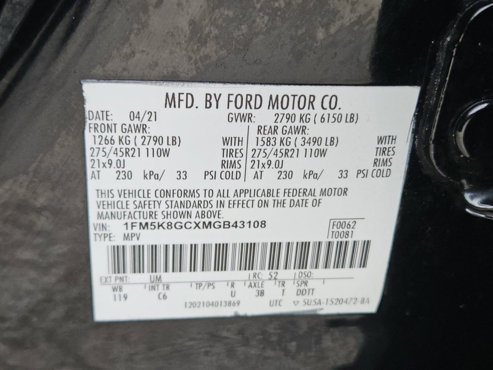 Certified 2021 Ford Explorer ST w/ Equipment Group 401A image 35