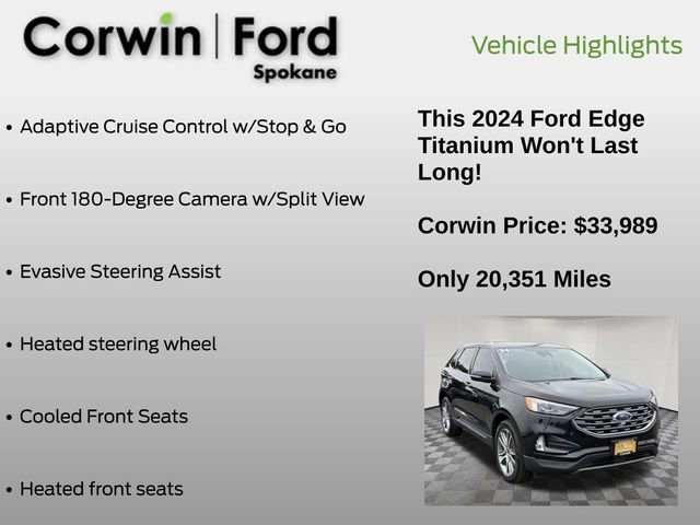 Certified 2024 Ford Edge Titanium w/ Equipment Group 301A AWD/4WD image 13