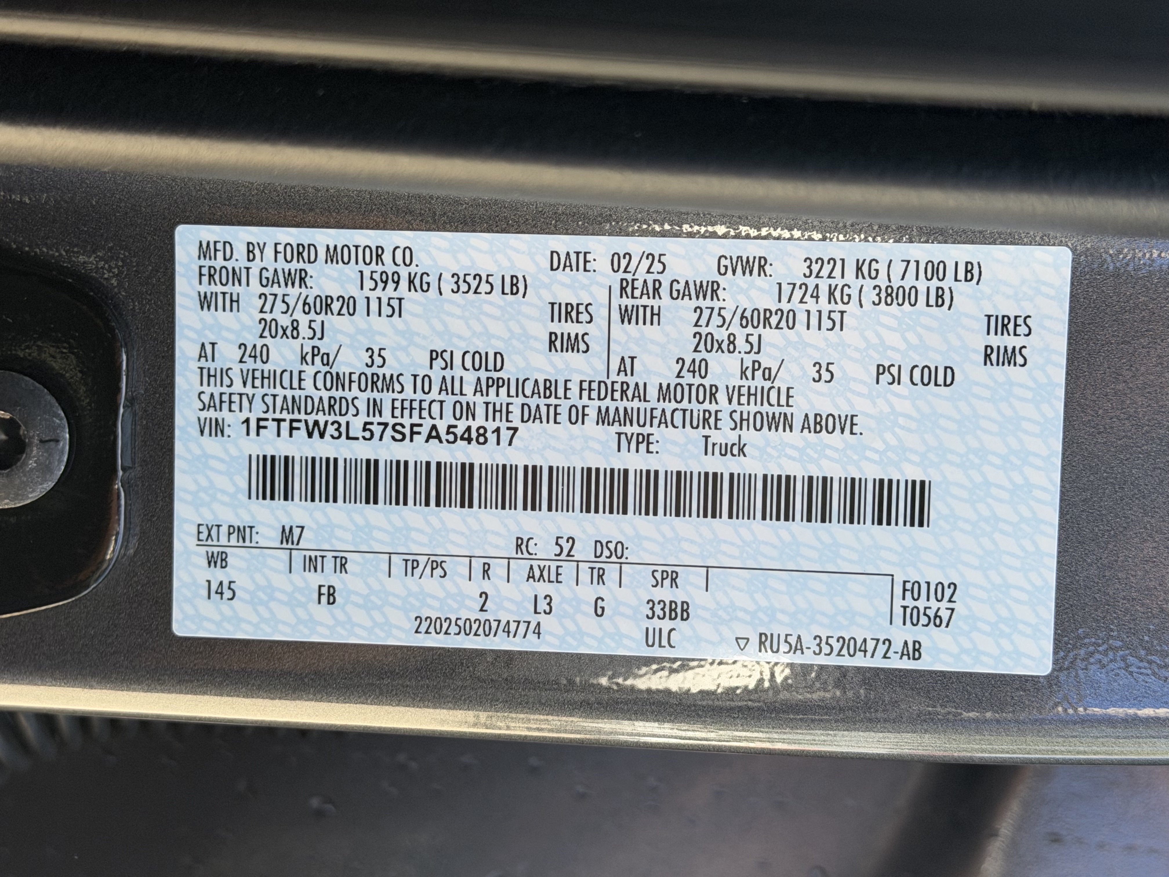 Certified 2025 Ford F150 XLT w/ Equipment Group 302A MID AWD/4WD image 12