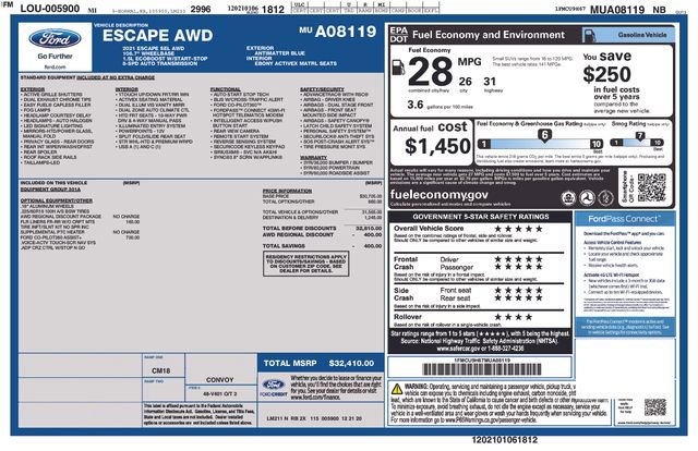 Certified 2021 Ford Escape SEL AWD/4WD image 3