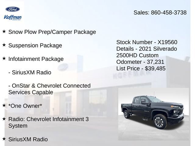 Used 2021 Chevrolet Silverado 2500 Custom w/ Custom Value Package image 25