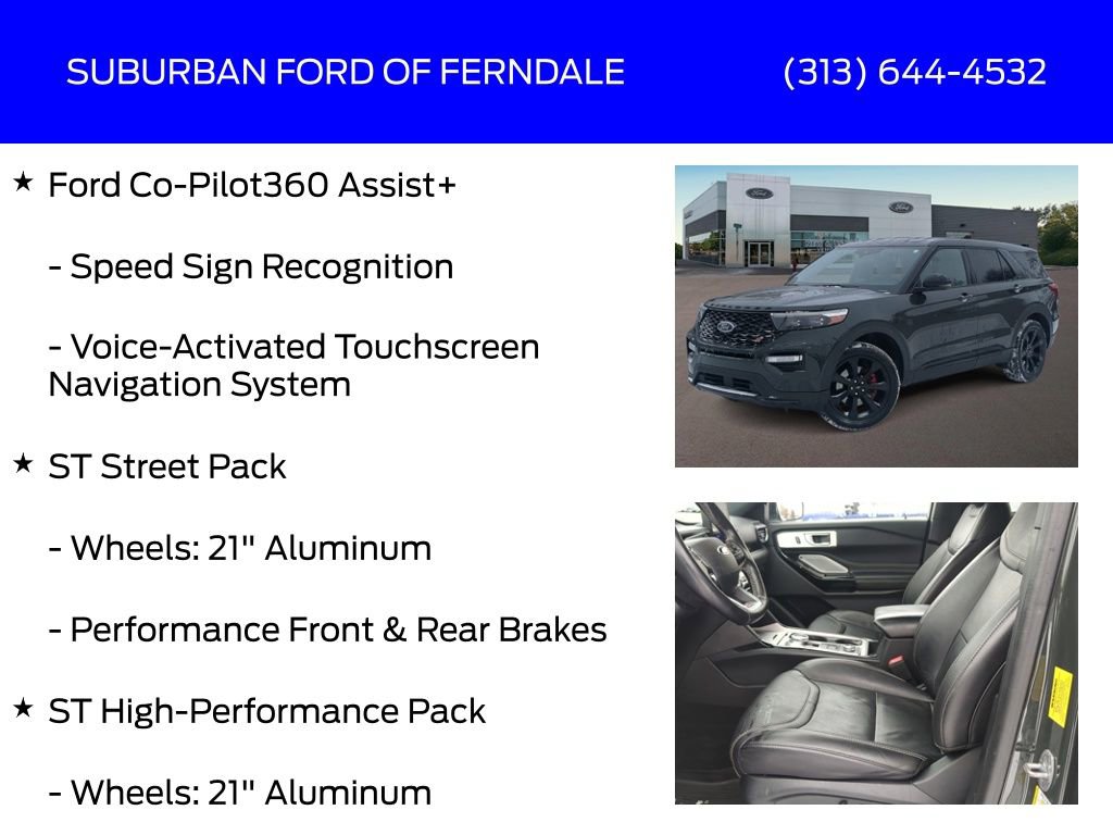 Certified 2022 Ford Explorer ST w/ Equipment Group 401A image 13