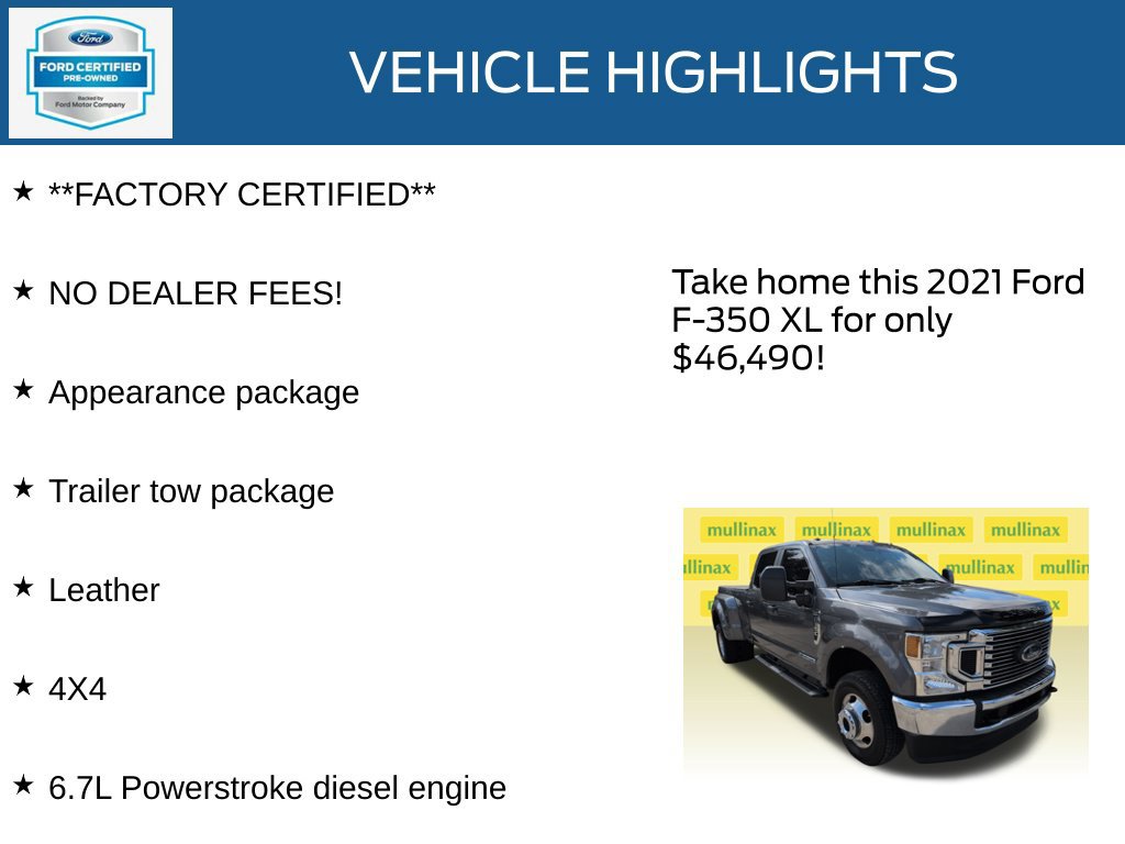 Certified 2021 Ford F350 XL w/ STX Appearance Package AWD/4WD image 12