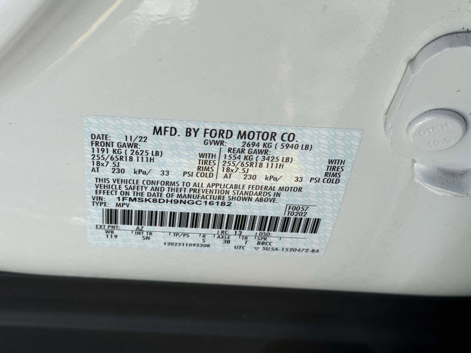 Certified 2022 Ford Explorer XLT w/ Equipment Group 202A image 15