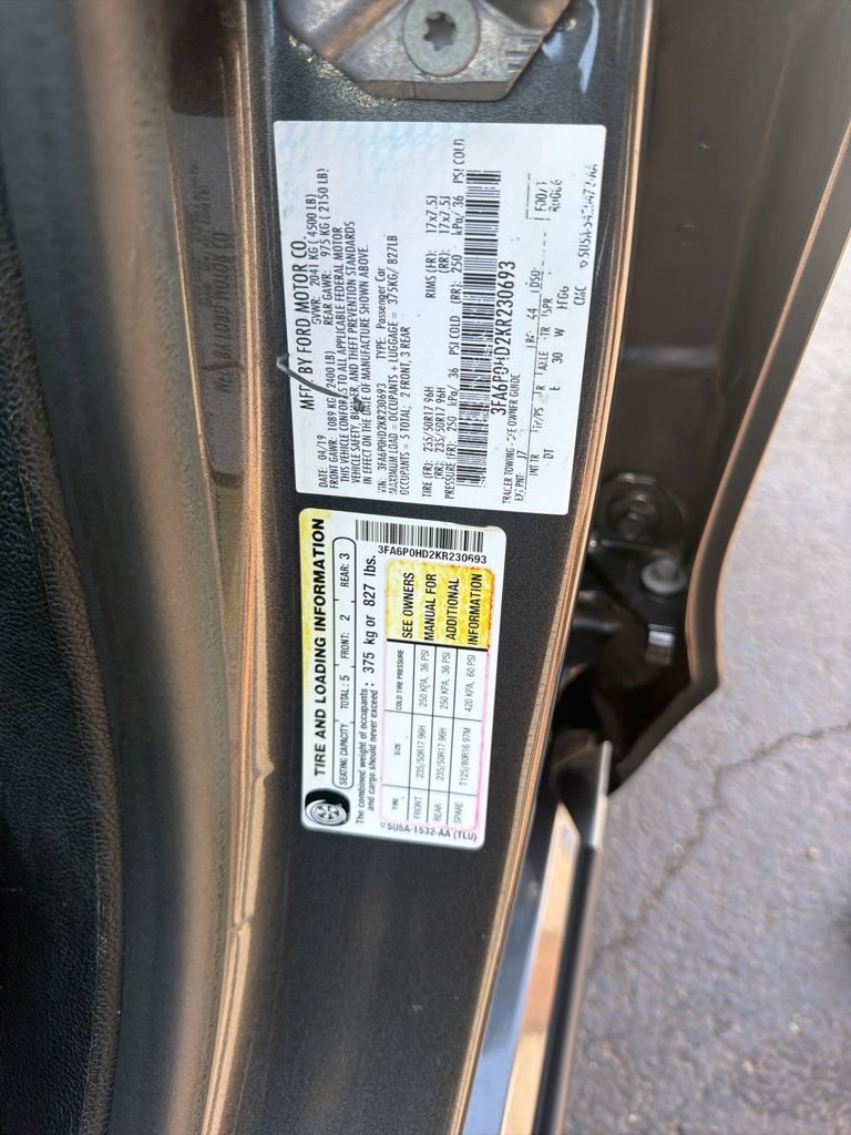 Certified 2019 Ford Fusion SE FWD image 54