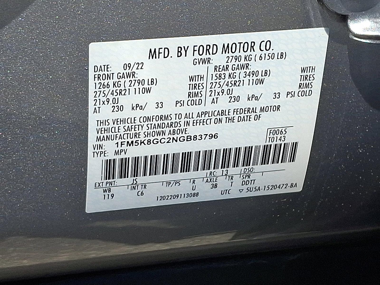 Certified 2022 Ford Explorer ST w/ Equipment Group 401A AWD/4WD image 27