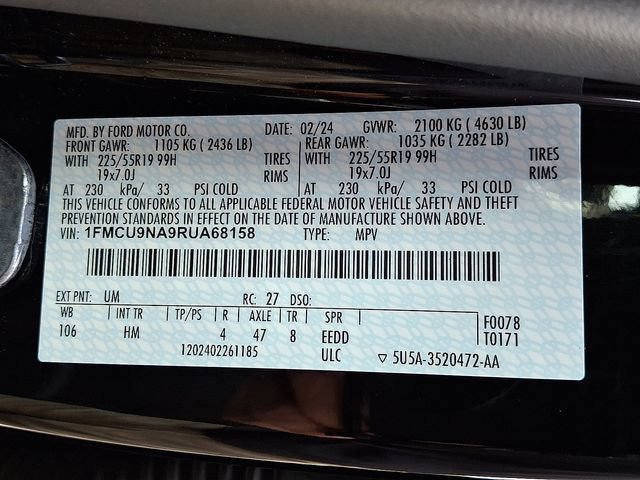 Certified 2024 Ford Escape ST-Line Select w/ Tech Pack #2 AWD/4WD image 28