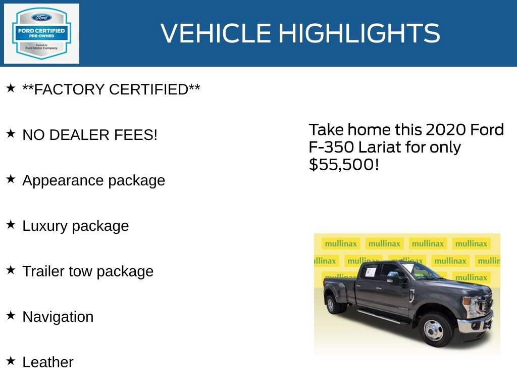 Certified 2020 Ford F350 Lariat w/ Lariat Ultimate Package AWD/4WD image 12