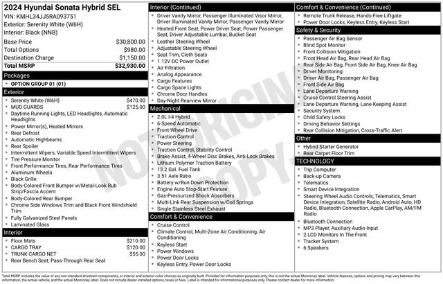 Used 2024 Hyundai Sonata SEL FWD image 35