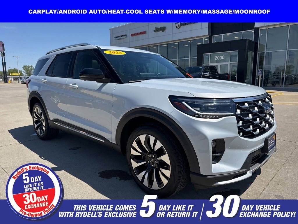 Certified 2025 Ford Explorer Platinum w/ LUX Leather Package AWD/4WD image 1