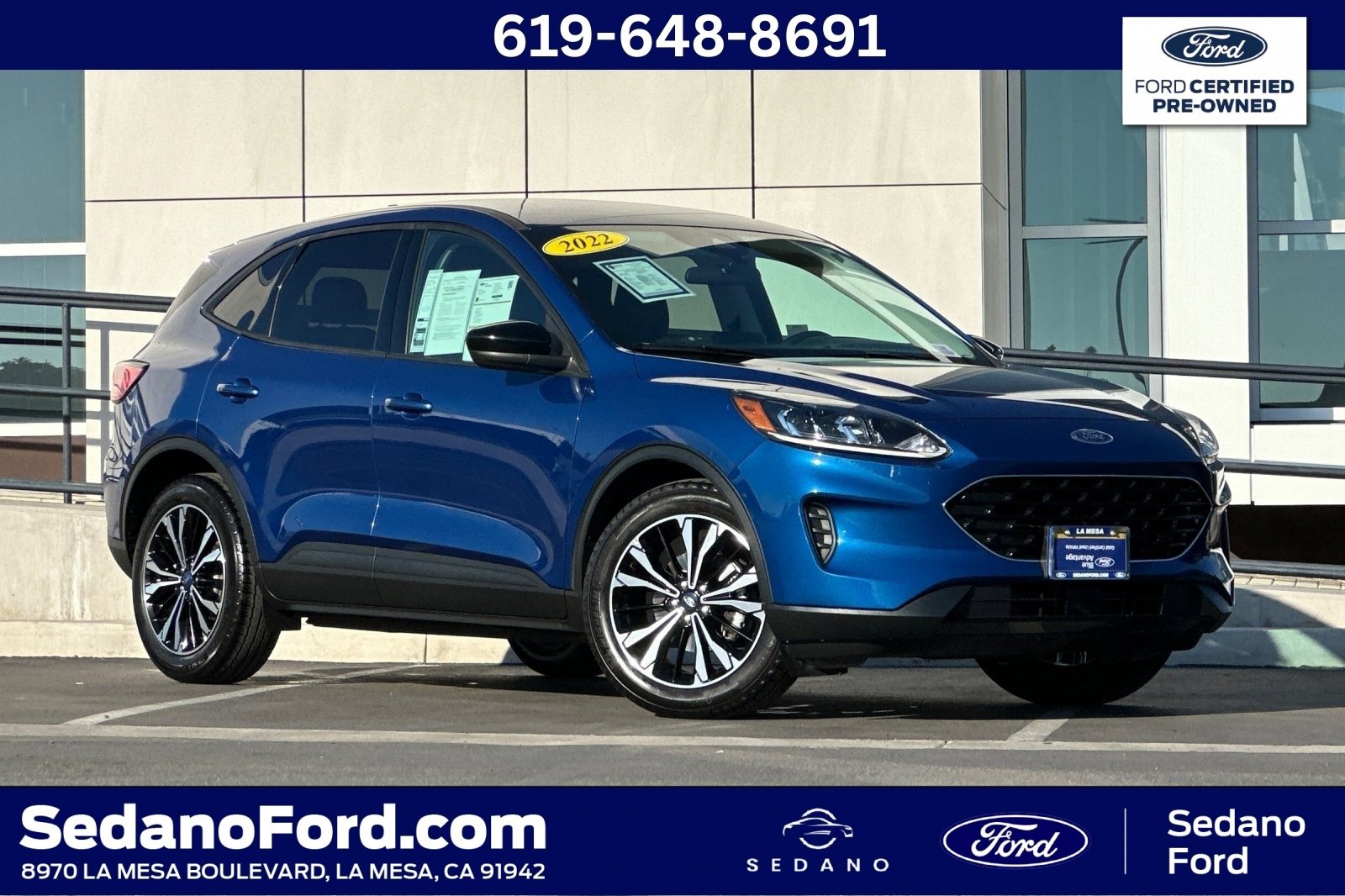 Certified 2022 Ford Escape SE w/ SE Sport Appearance Package image 1