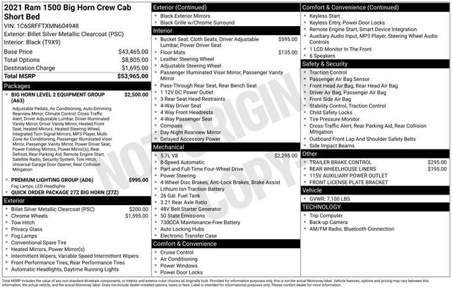 Used 2021 RAM 1500 Big Horn image 22