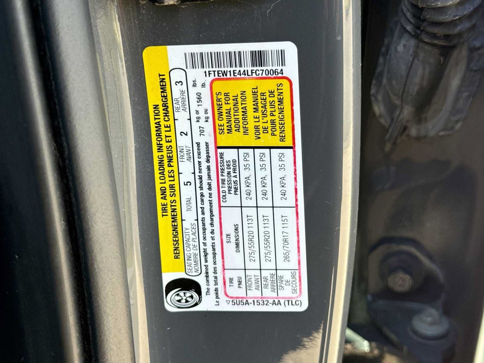 Certified 2020 Ford F150 Lariat w/ Equipment Group 502A Luxury AWD/4WD image 34