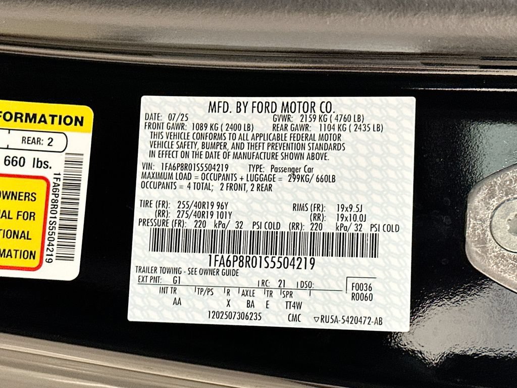 Certified 2025 Ford Mustang Dark Horse RWD image 26