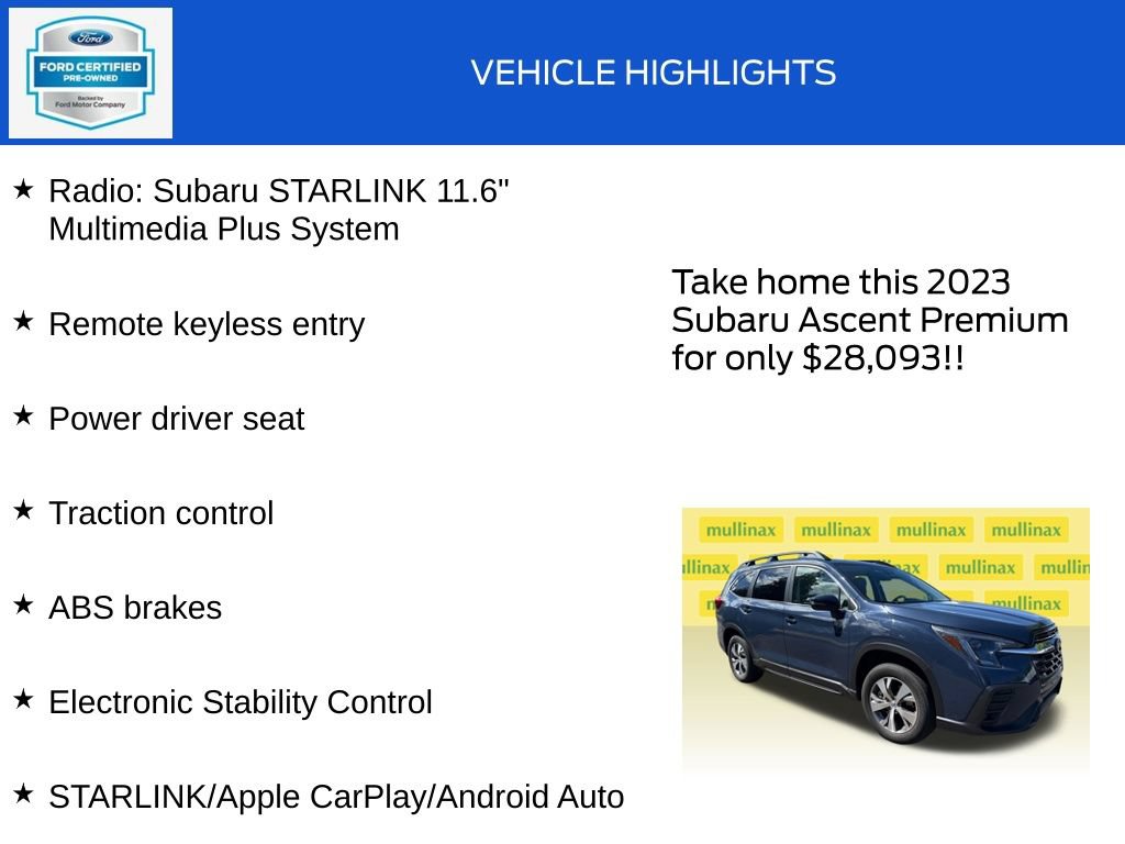 Used 2023 Subaru Ascent Premium AWD/4WD image 18