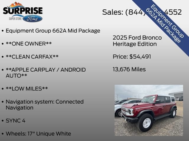 Certified 2025 Ford Bronco Heritage Edition AWD/4WD image 9