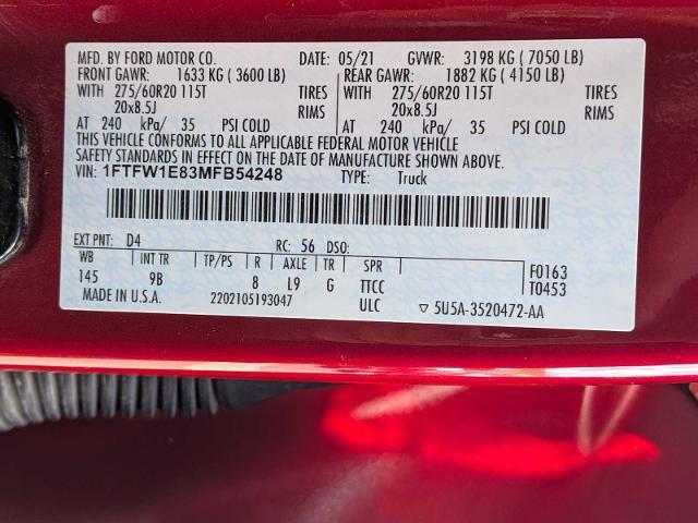 Certified 2021 Ford F150 Platinum w/ Equipment Group 701A High AWD/4WD image 29