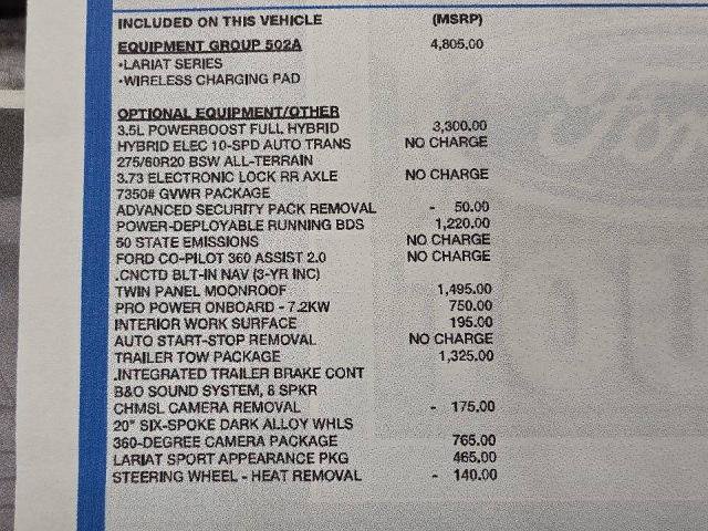Certified 2023 Ford F150 Lariat w/ Equipment Group 502A High AWD/4WD image 33