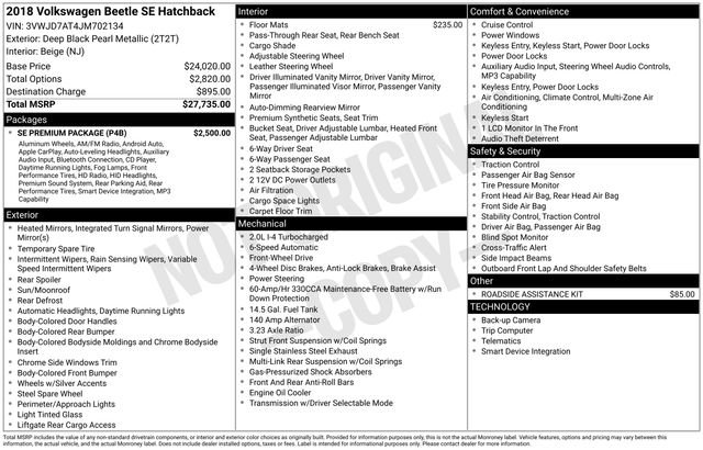 Used 2018 Volkswagen Beetle 2.0T SE w/ SE Premium Package image 38